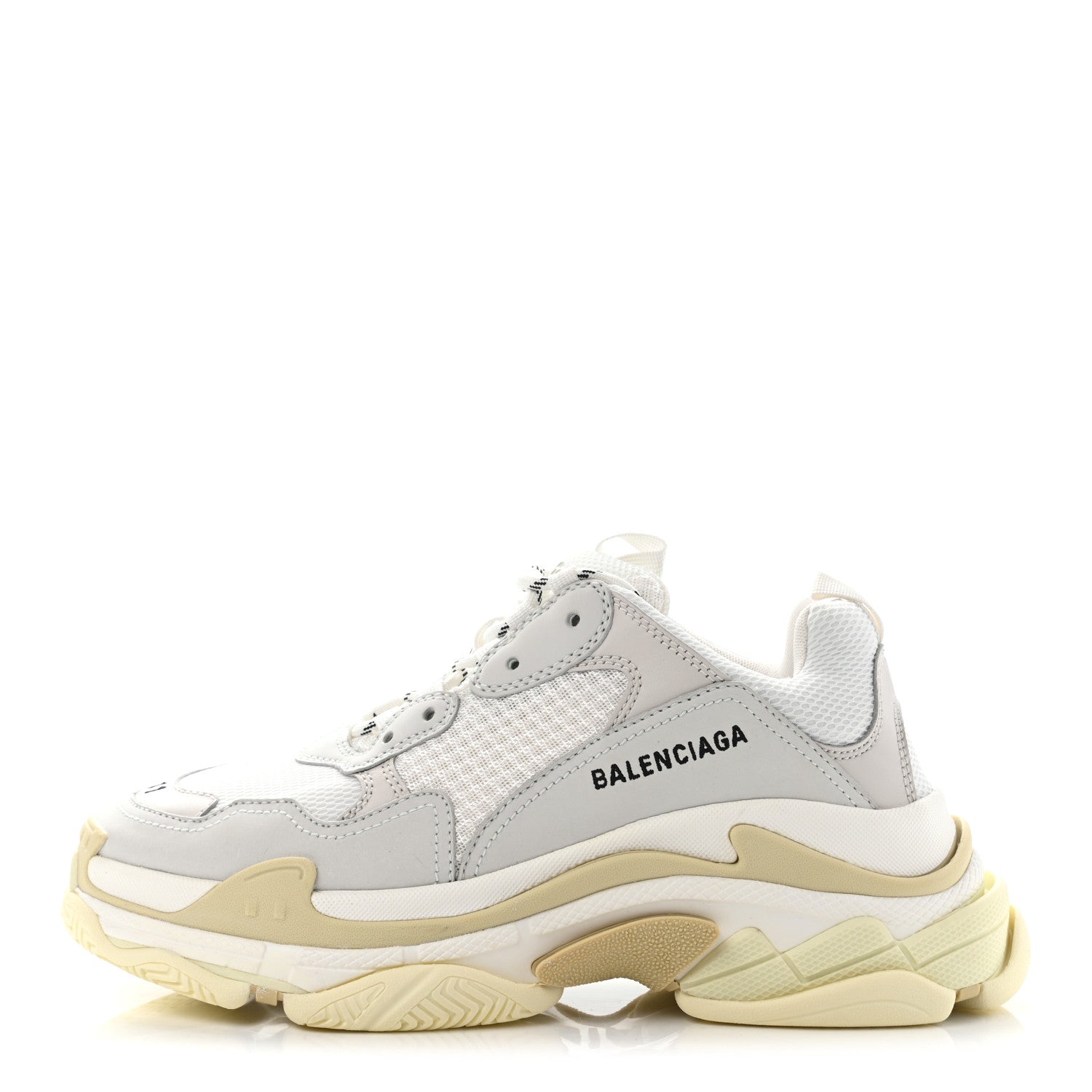 Balenciaga Fabric Mesh Womens Triple S Sneakers 41 White 1 of 10