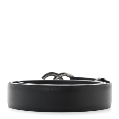 Chanel Calfskin Crystal Pearl Caviar CC Belt 90 36 Black 2 of 6