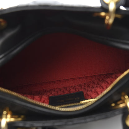 Christian Dior Lambskin Cannage Medium Lady Dior Black 5 of 9