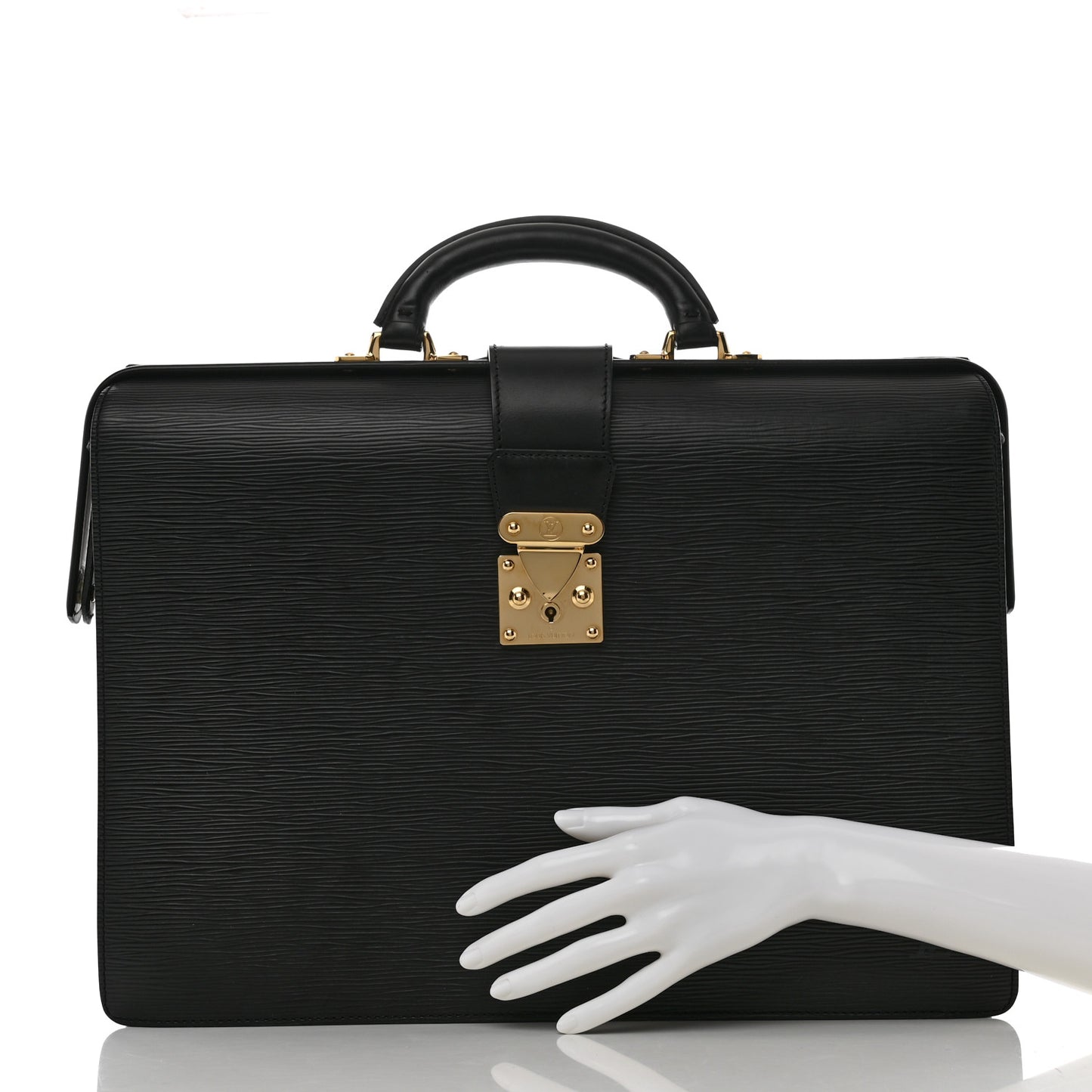 Epi Serviette Fermoir Briefcase Black