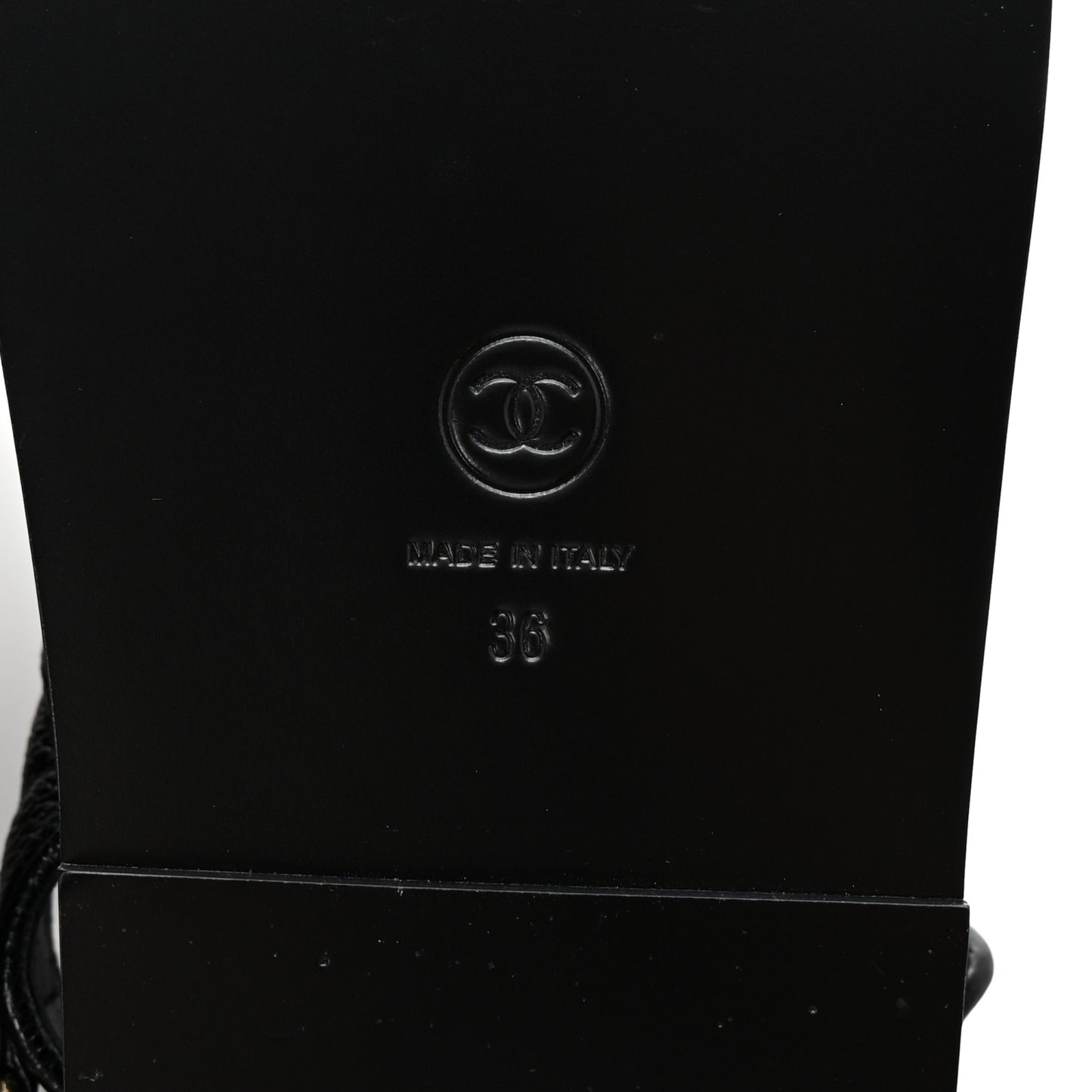 Grained Calfskin Velcro Dad Sandals 36 Black