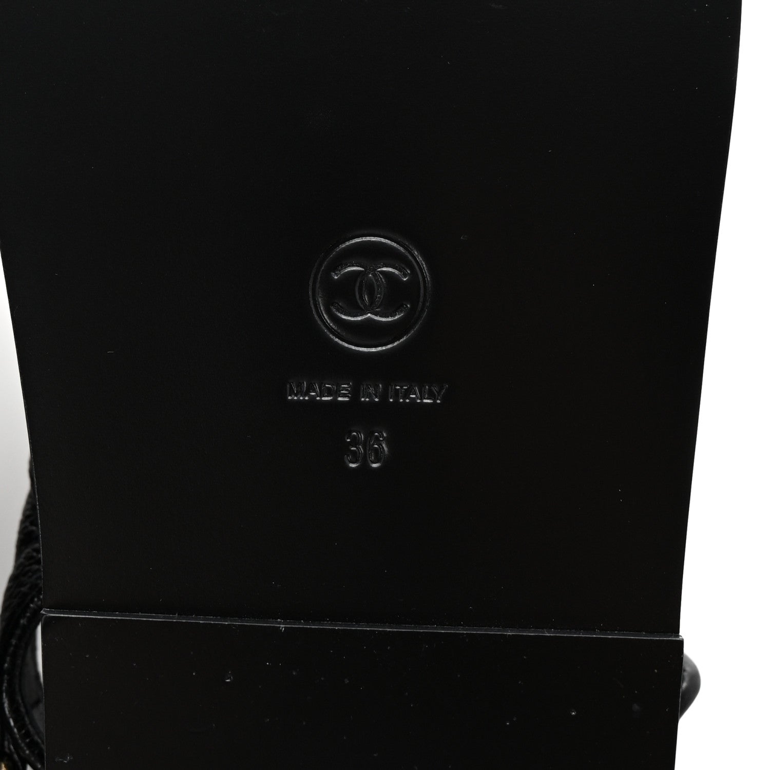 Chanel Grained Calfskin Velcro Dad Sandals 36 Black 7 of 10