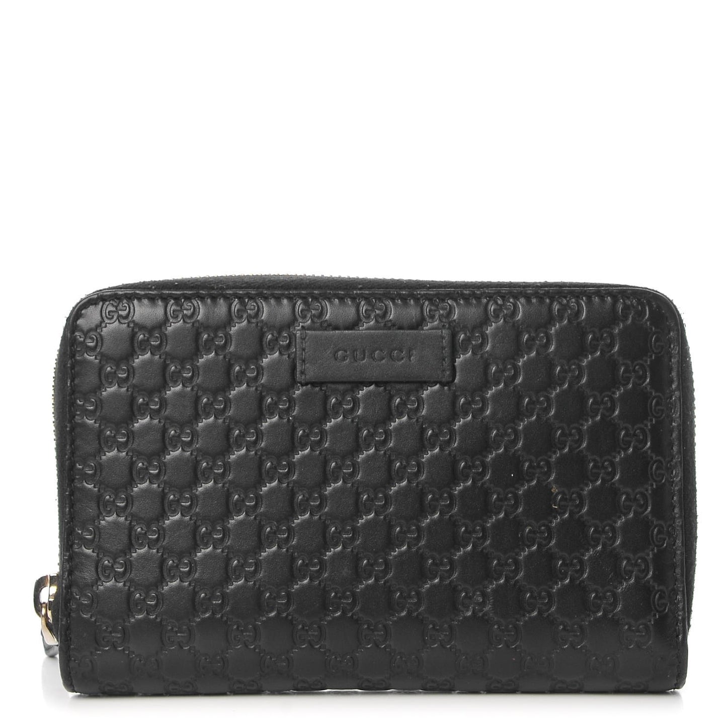 Soft Microguccissima Zip Around Organizer Wallet Black