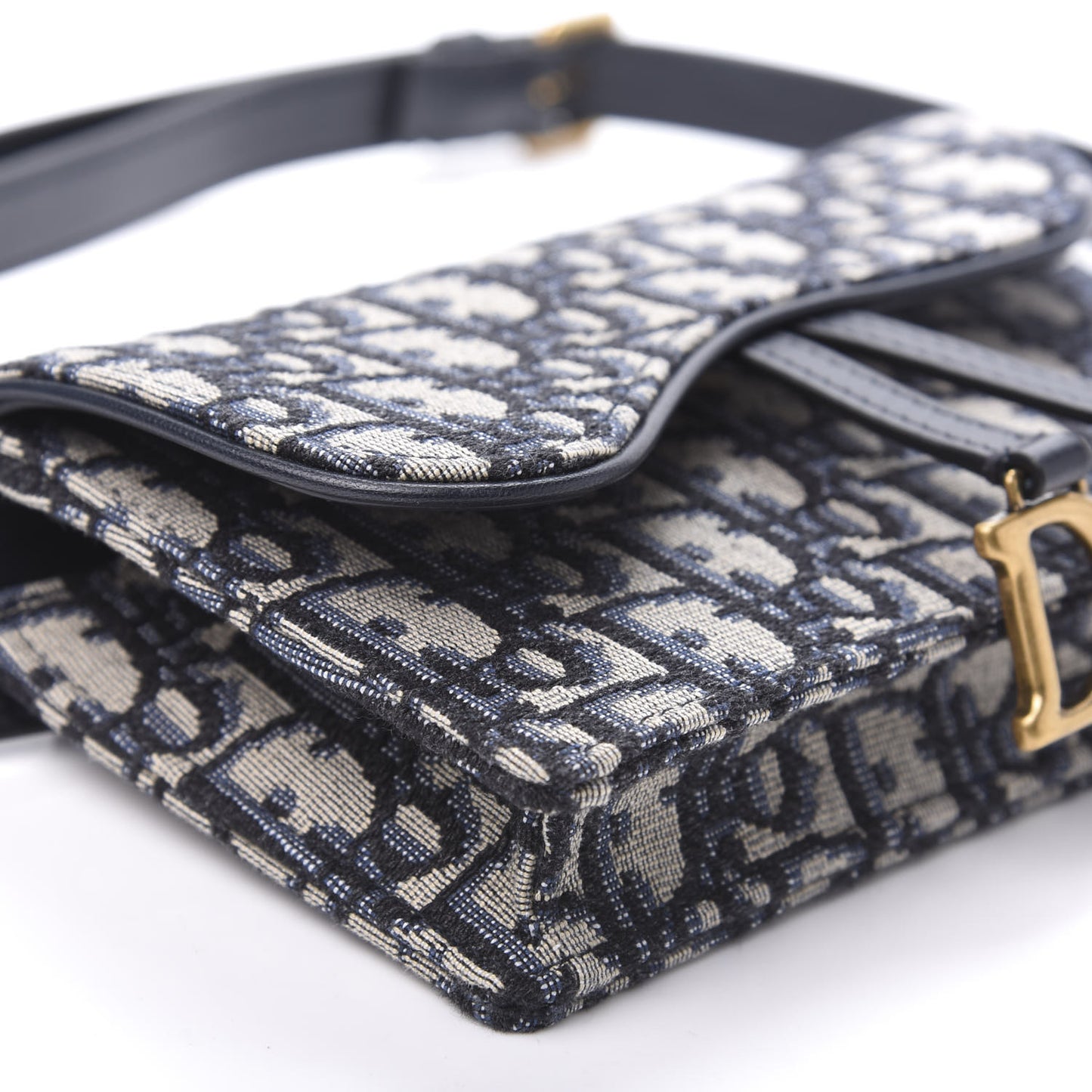 Oblique Saddle Belt Bag Blue