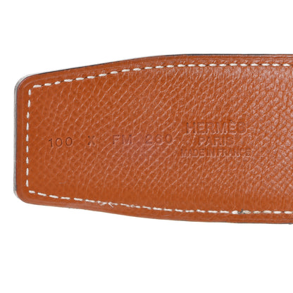 Hermes Epsom 42mm Constance 2 H Belt 100 Gold Orange 3 of 7