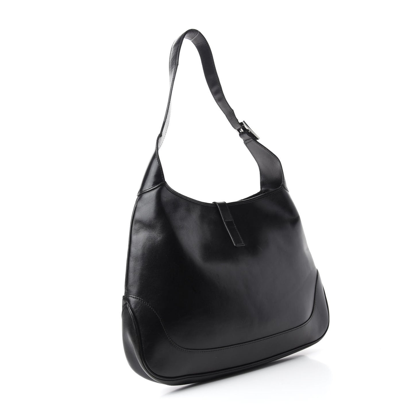 Calfskin Jackie O Hobo Black