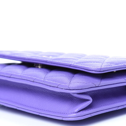 Chanel Caviar Quilted Wallet On Chain WOC Purple 10 of 12