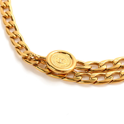 Chanel Metal Chain CC Medallion Belt Gold 3 of 4