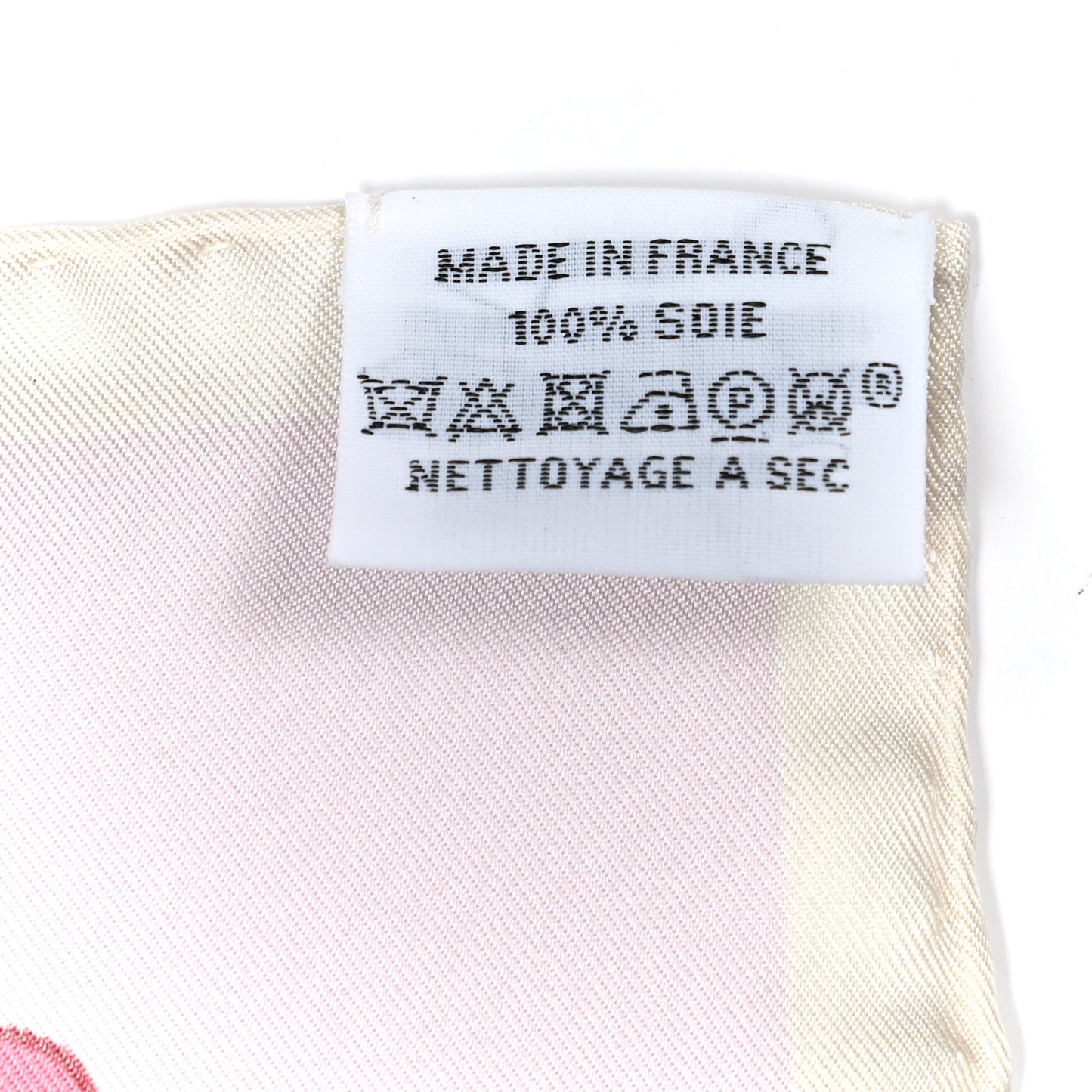 Silk Le Timbalier Scarf 90 Rose Pale Vert Amande
