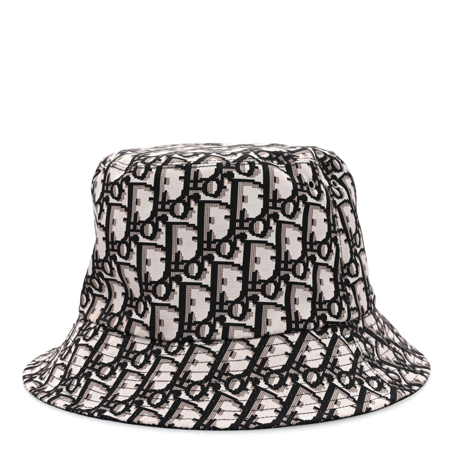 Christian Dior Oblique Reversible Teddy-D Brim Bucket Hat 57 Navy 1 of 13