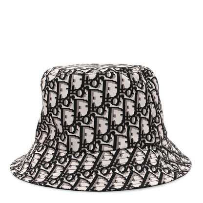 Christian Dior Oblique Reversible Teddy-D Brim Bucket Hat 57 Navy 1 of 13