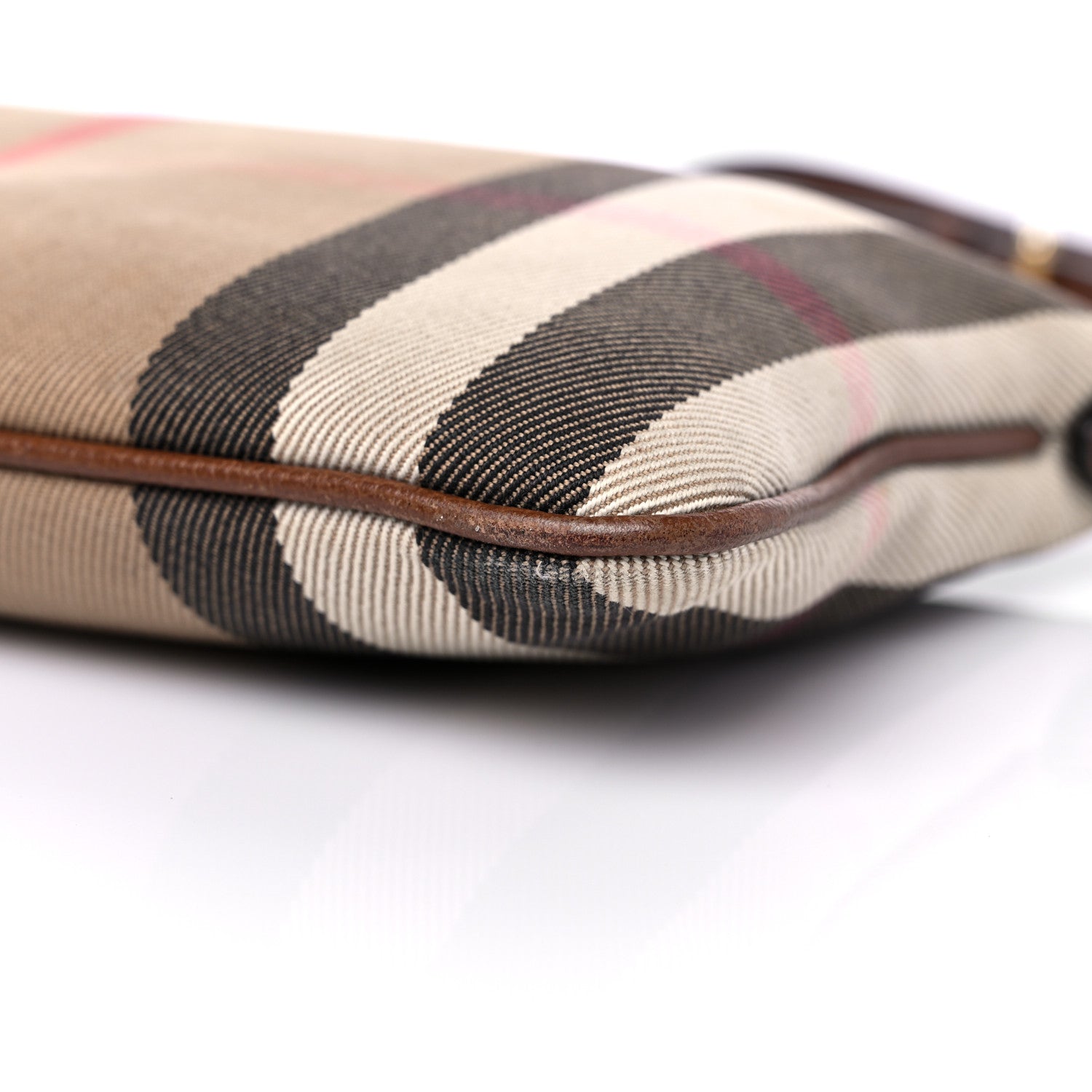 Burberry House Check Derby Peyton Crossbody Clutch Bag Tan 10 of 23
