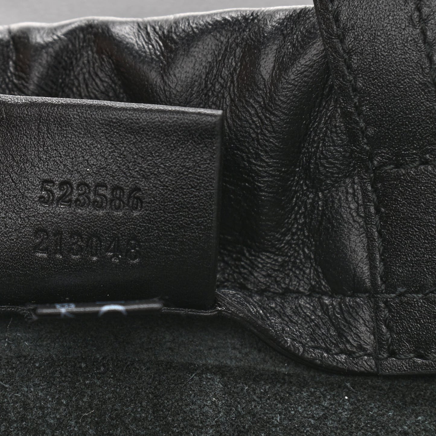 Calfskin Logo Drawstring Backpack Black