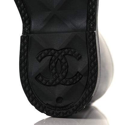 Chanel Caoutchouk CC High Boots 37 Black 6 of 8