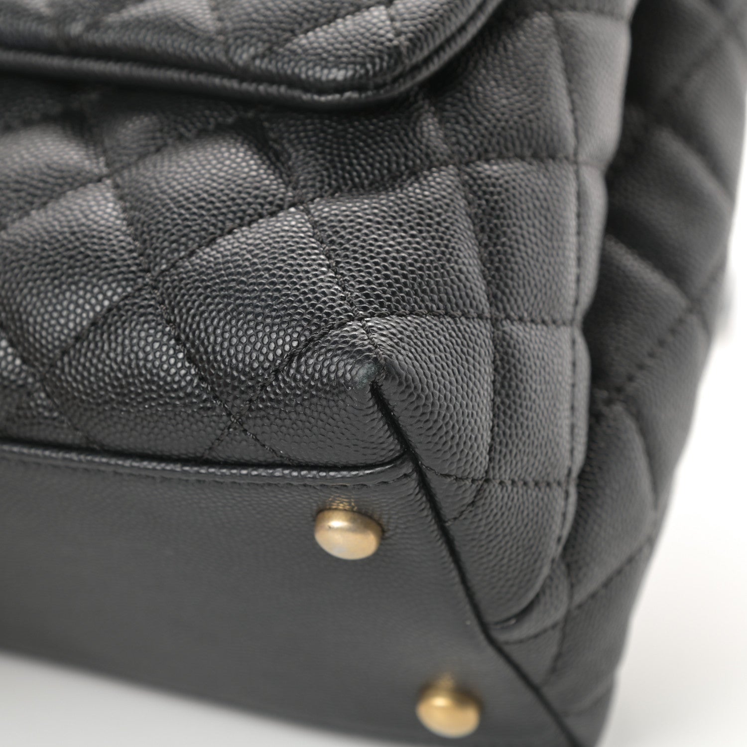 Chanel Caviar Quilted Small Coco Handle Flap Black 12 of 13