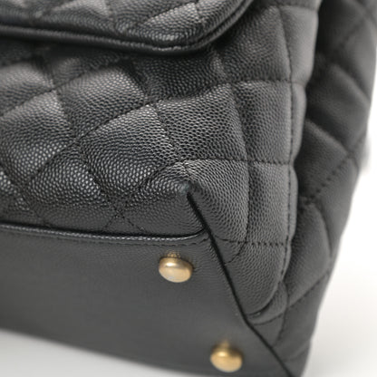 Chanel Caviar Quilted Small Coco Handle Flap Black 12 of 13