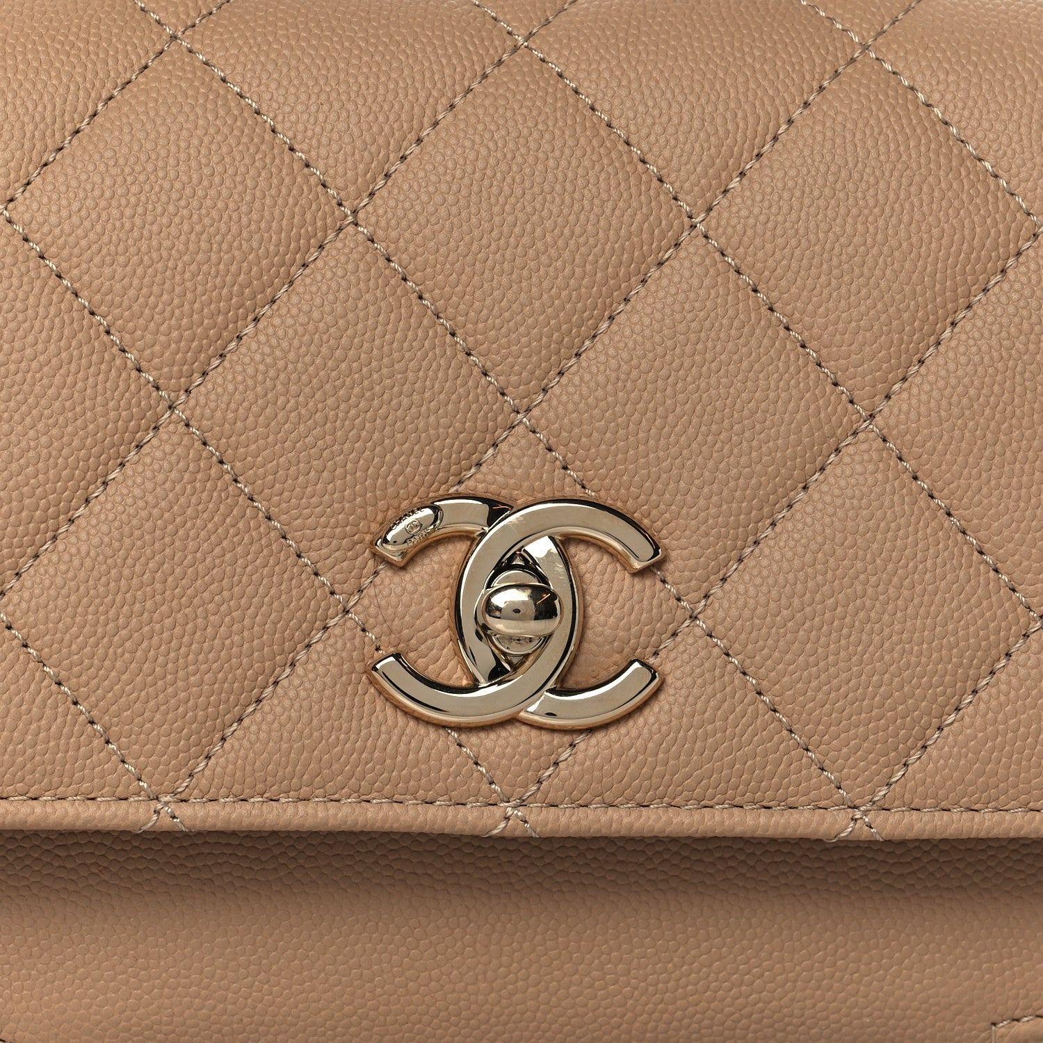Chanel Caviar Quilted Small Business Affinity Flap Beige 7 of 10