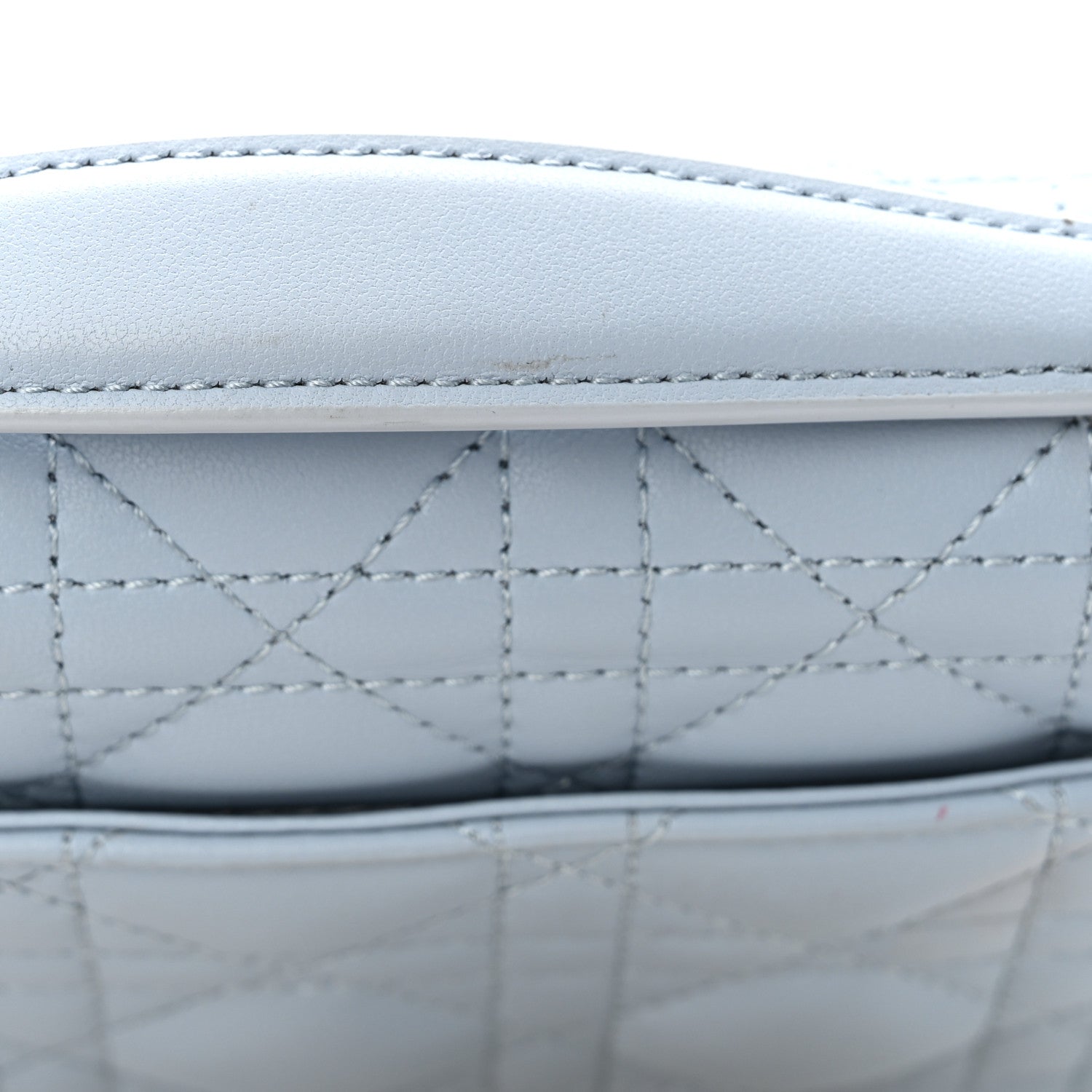 Christian Dior Lambskin Cannage Mini My Dior Top Handle Clutch Cloud Blue 11 of 11