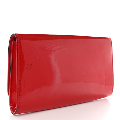 Louis Vuitton Patent Louise Clutch Cherry 3 of 12