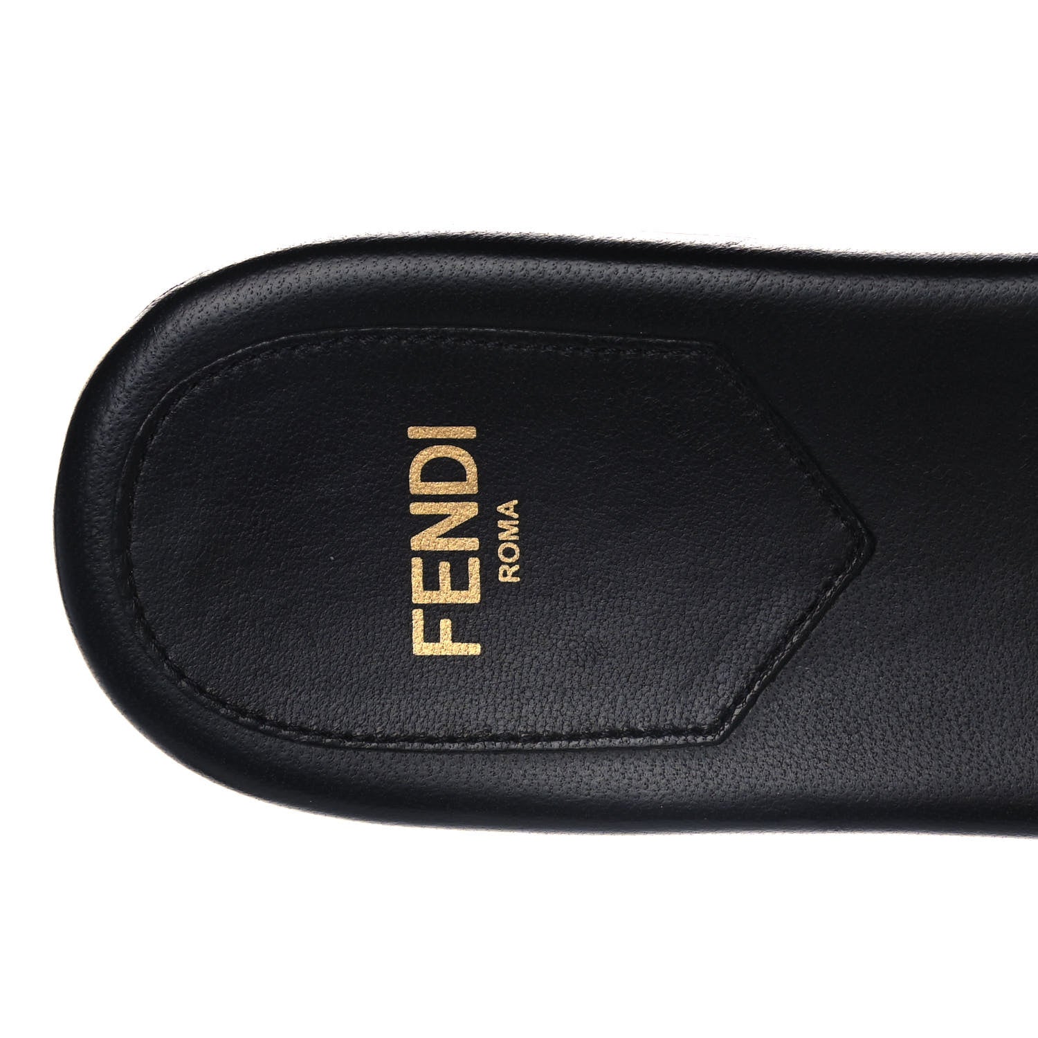 Fendi Raffia FF Flat Slide Sandals 36 Natural Black 7 of 9