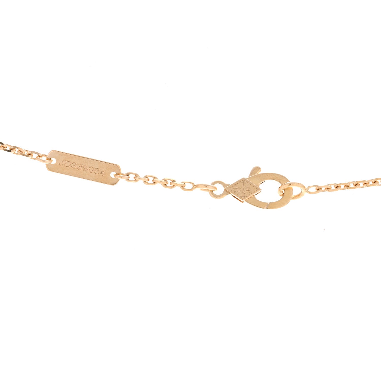 Van Cleef & Arpels 18K Yellow Gold Black Onyx Vintage Alhambra Pendant Necklace 4 of 6