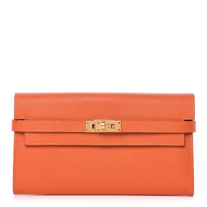 Hermes Epsom Kelly Longue Wallet Orange 1 of 10