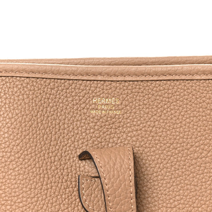 Hermes Taurillon Clemence Evelyne III PM Beige De Weimar 6 of 10