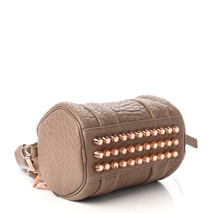 Alexander Wang Pebbled Lambskin Mini Rockie Latte Rose Gold Hardware 4 of 9