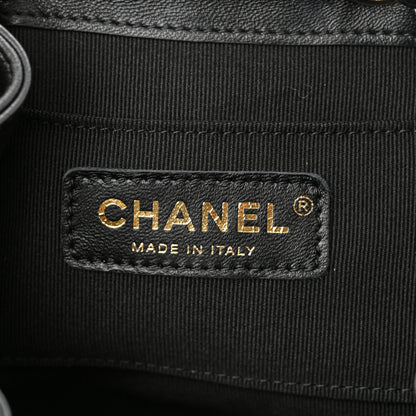 Chanel Lambskin Quilted Small Duma Drawstring Backpack Black 6 of 10