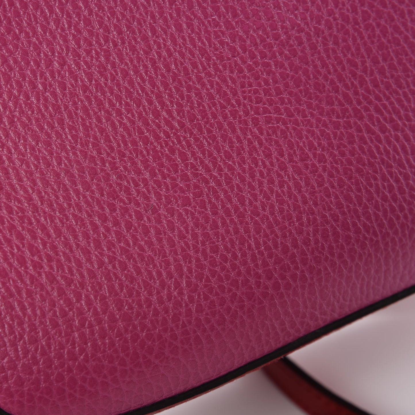 Dollar Calfskin Bi-Color Small Soho Disco Bag New Rosette Hibiscus Red