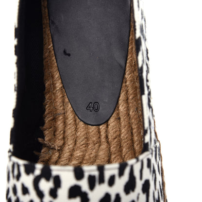 Saint Laurent Canvas Leopard Print Espadrilles 40 Latte Black 9 of 13