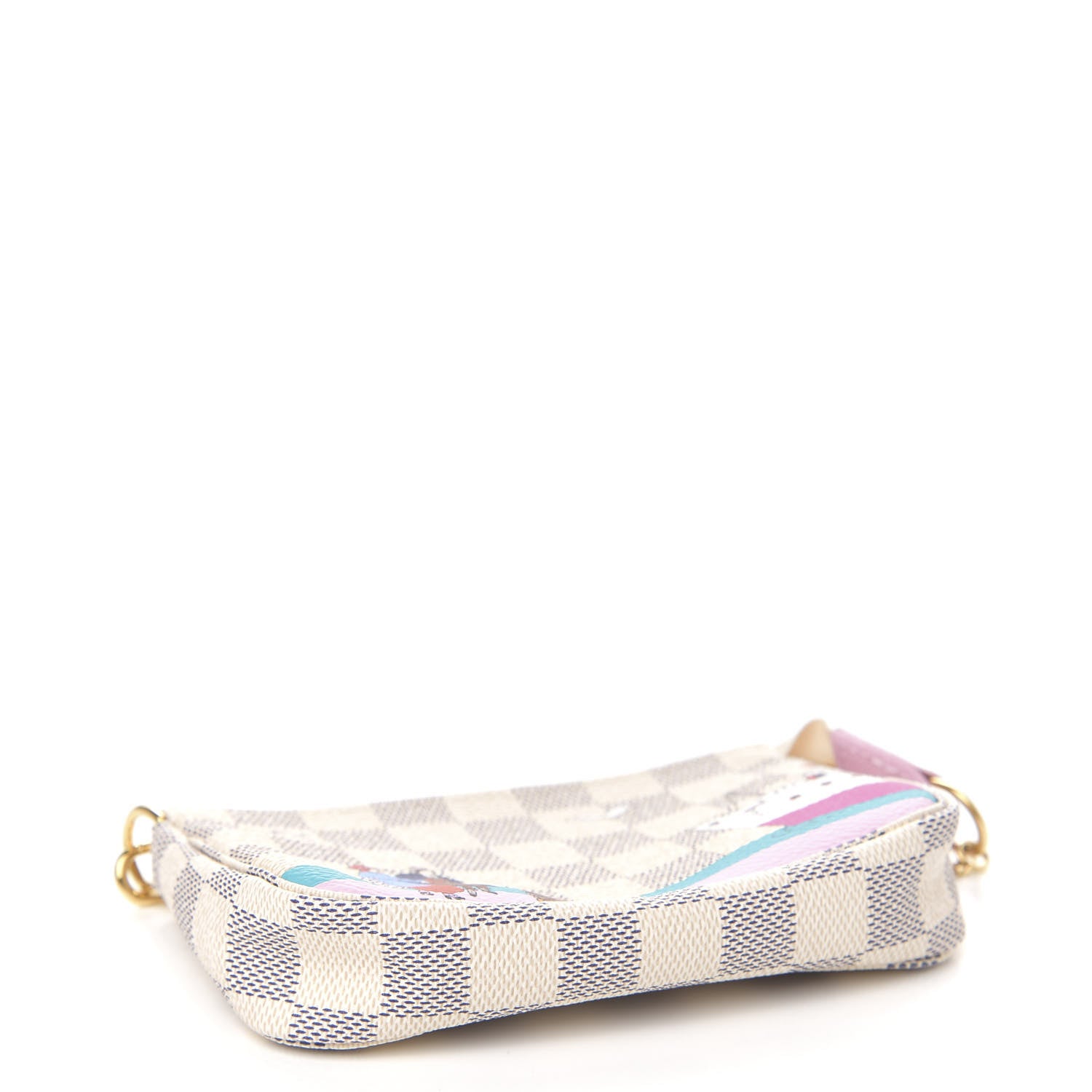 Louis Vuitton Damier Azur 2016 Christmas Animation Mini Pochette Accessories 4 of 7