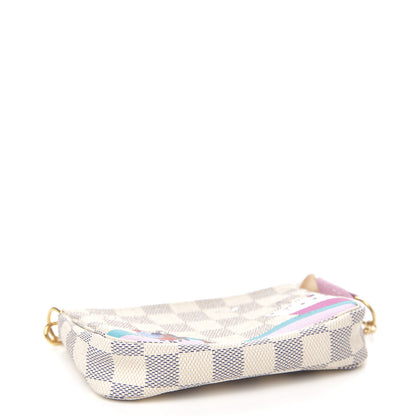 Louis Vuitton Damier Azur 2016 Christmas Animation Mini Pochette Accessories 4 of 7