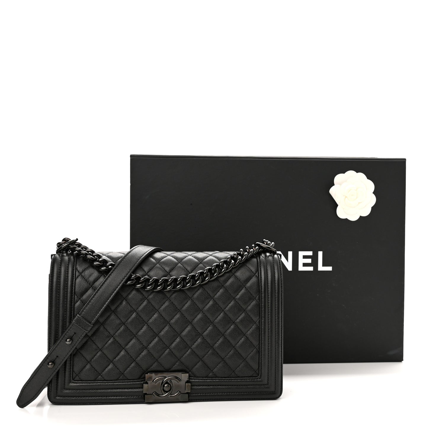Caviar Quilted New Medium Boy Flap So Black