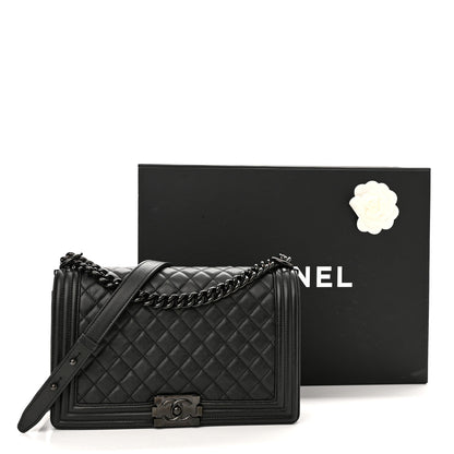 Chanel Caviar Quilted New Medium Boy Flap So Black 11 of 11
