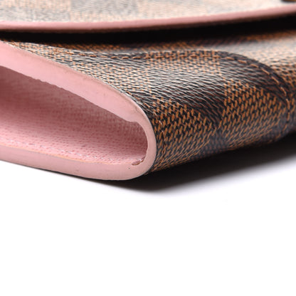 Louis Vuitton Damier Ebene Caissa Wallet Rose Ballerine 8 of 10