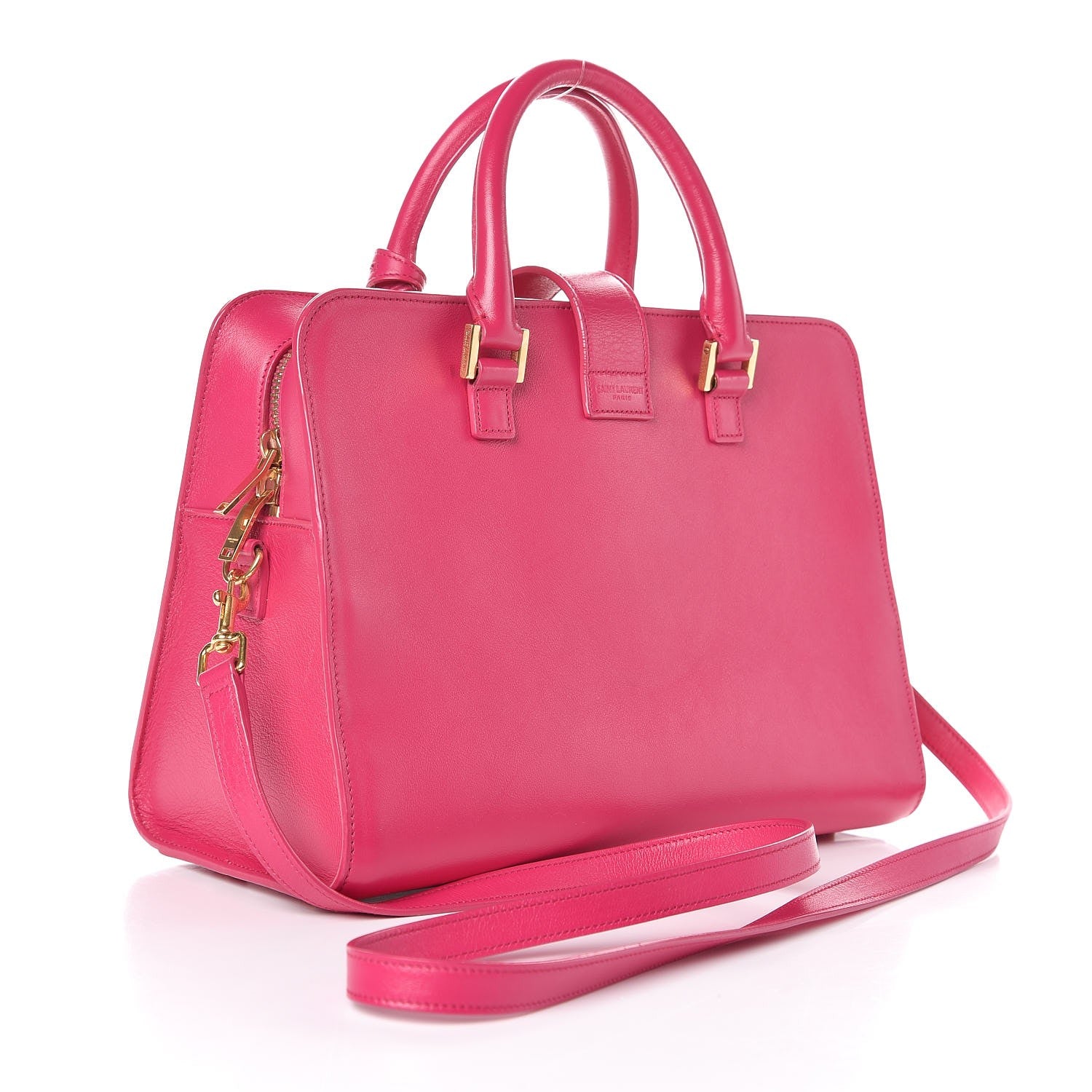 Saint Laurent Calfskin Small Monogram Cabas Fuchsia 4 of 10