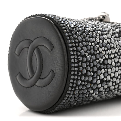 Chanel Strass Lambskin Mini Bucket Bag Black 10 of 11