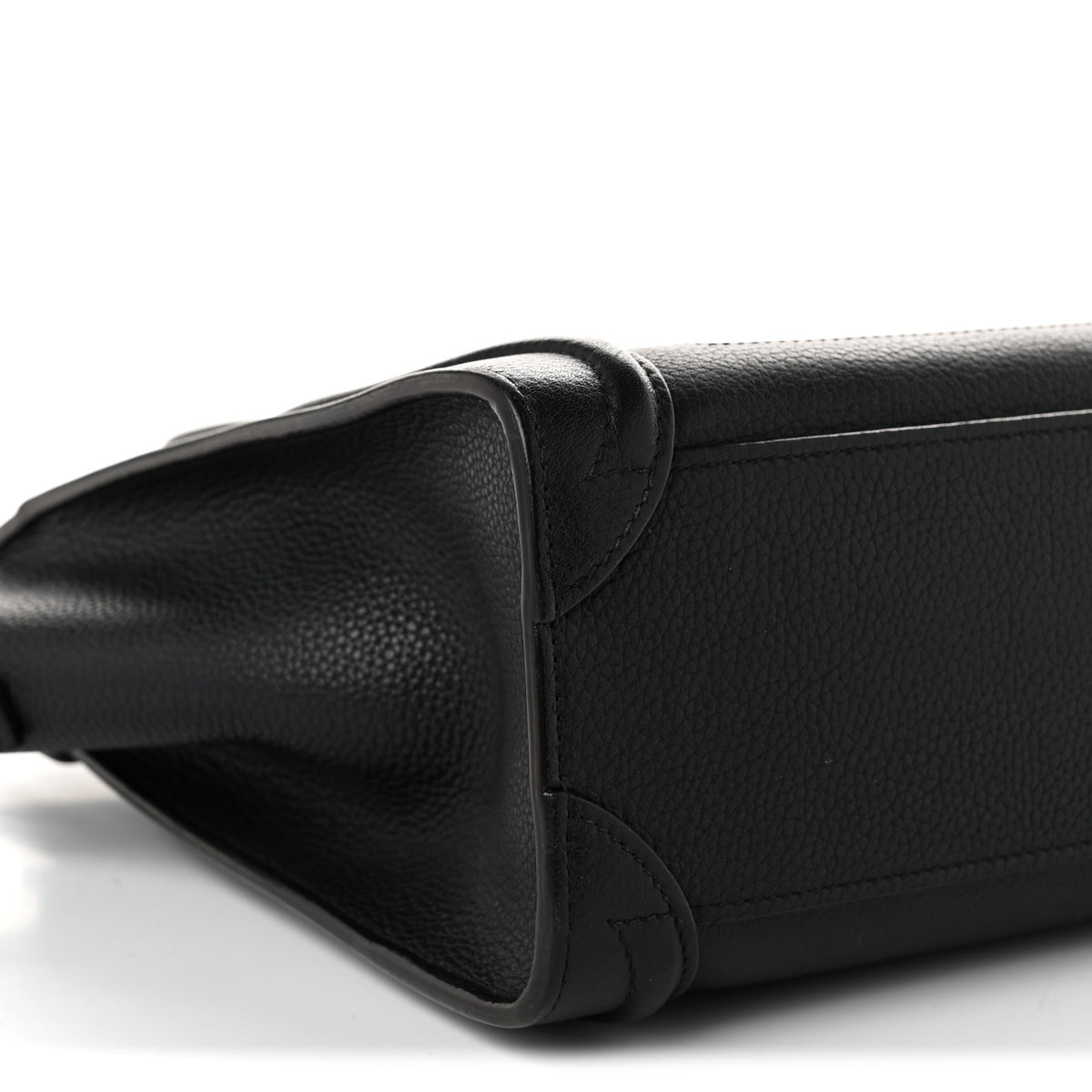 Drummed Calfskin Nano Luggage Black