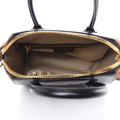 Givenchy Goatskin Suede Leopard Print Small Antigona Black Chestnut 5 of 13