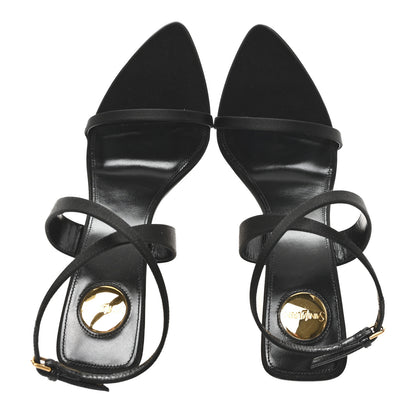 Saint Laurent Raso Regale Salome 110 Wedge Sandals 39 Black 2 of 8