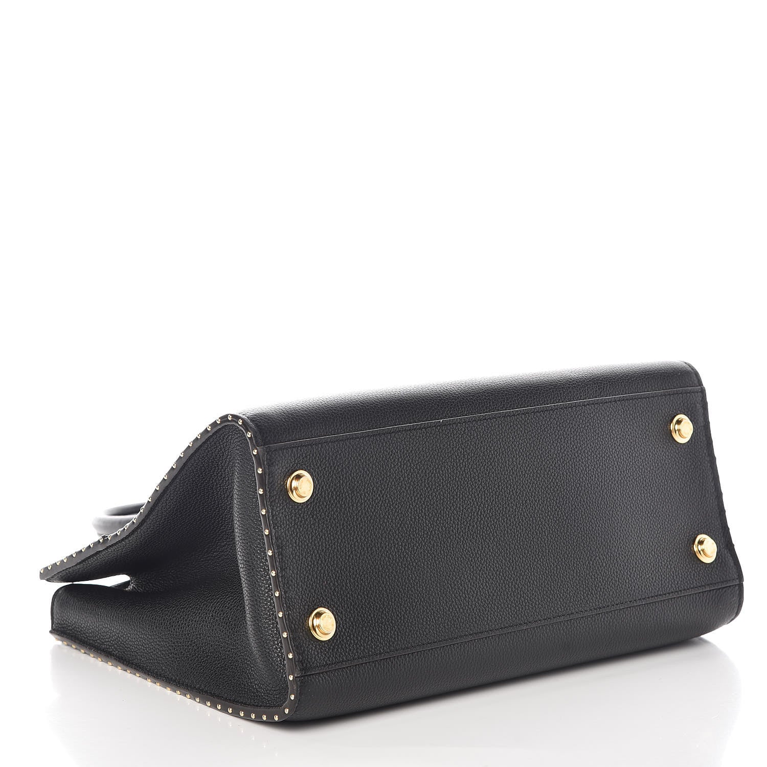 Louis Vuitton Calfskin Studded City Steamer MM Black 4 of 8