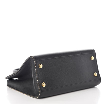 Louis Vuitton Calfskin Studded City Steamer MM Black 4 of 8