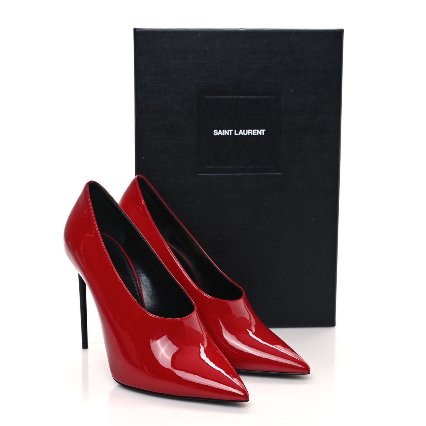 Patent Calfskin Teddy High Vamp 105 Pumps 39 Rouge Eros