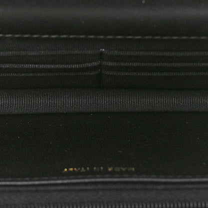 Chanel Lambskin Pearl Strass Quilted CC Wallet on Chain WOC Black 5 of 12