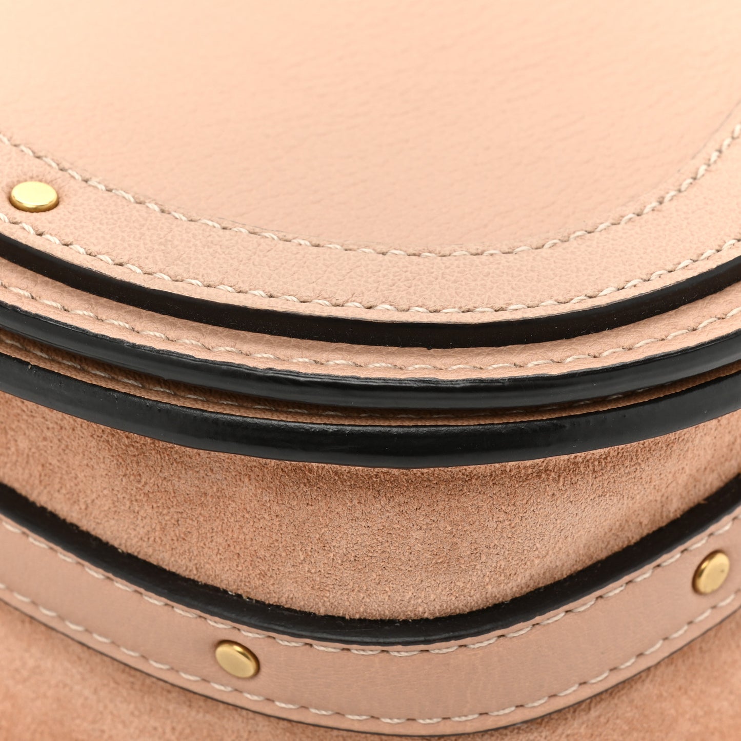 Calfskin Suede Small Nile Bracelet Bag Biscotti Beige