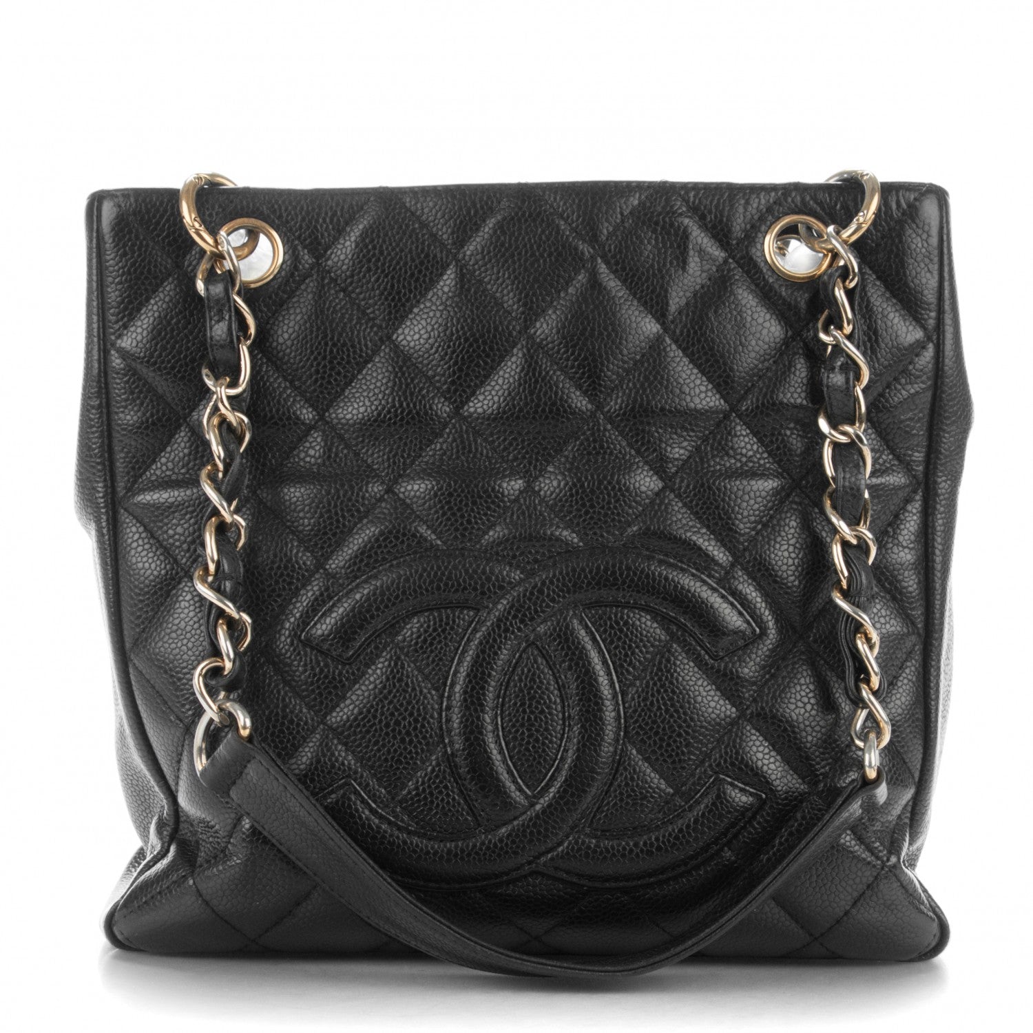 Chanel Caviar Quilted Petit Shopping Tote PST Black 1 of 7