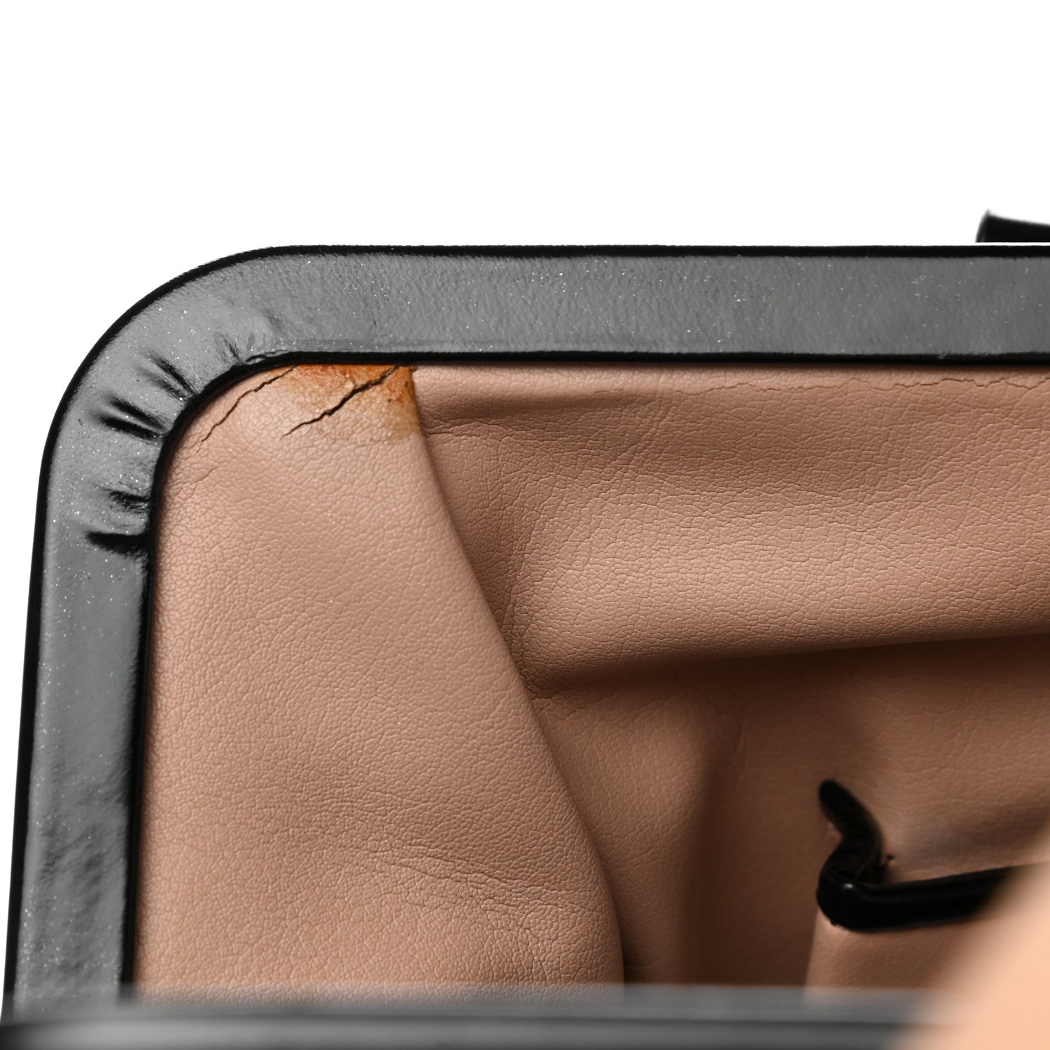 Prada Vernice Kisslock Satchel Black 12 of 12