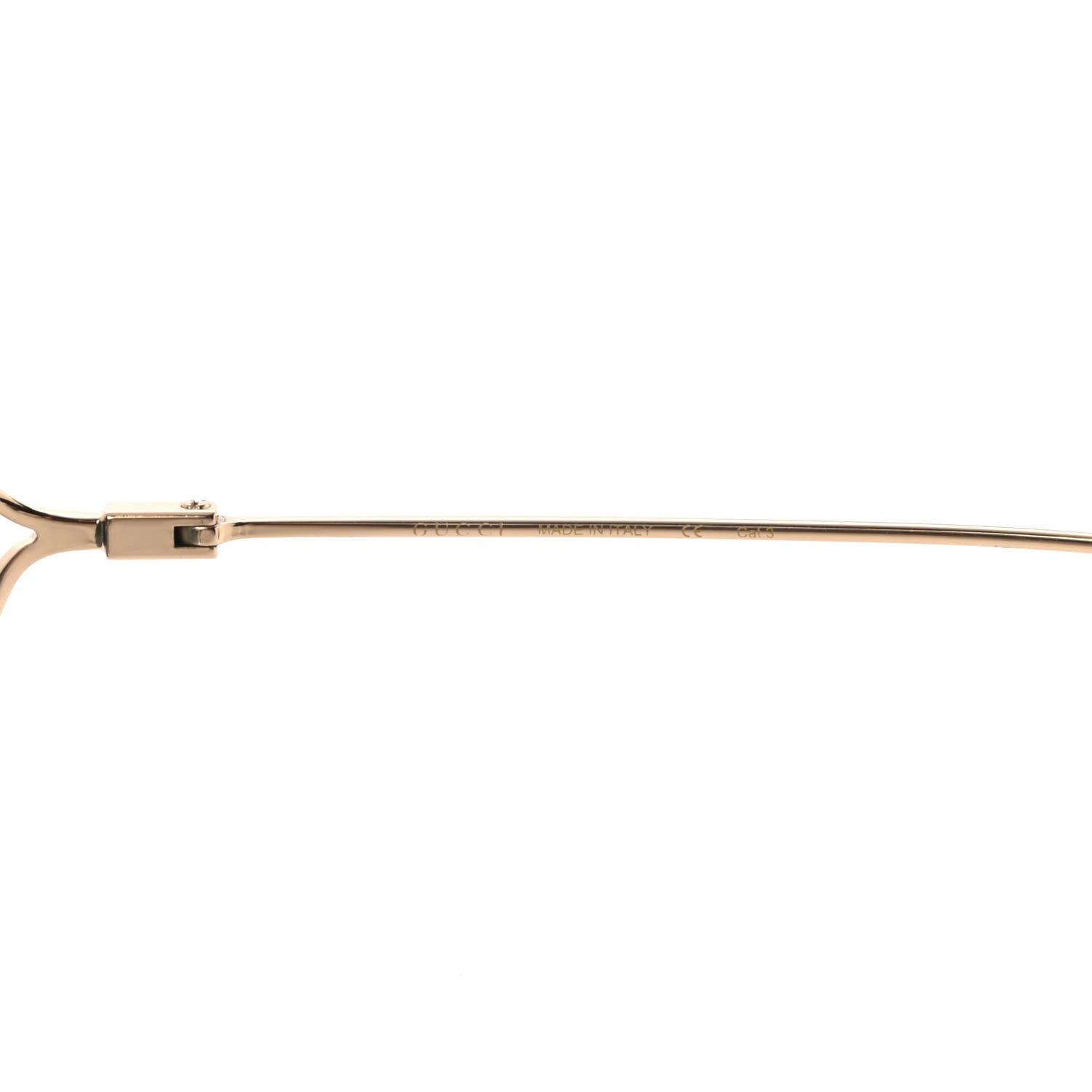 Gucci Metal Round Pearl Tip Sunglasses GG0253S Gold 6 of 8