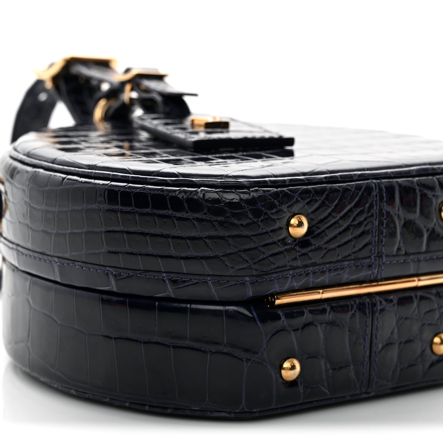 Crocodile Petite Boite Chapeau Navy